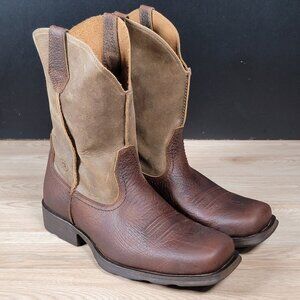 Ariat Rambler Boots Mens Size 11 2E Extra Wide Brown Leather Western Square Toe
